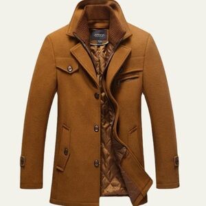 Men's Brown Wool Coat